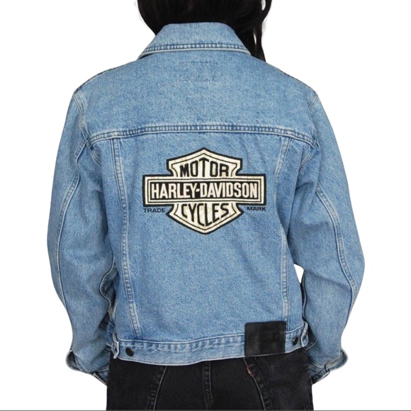 Harley-Davidson Jackets & Blazers - Vintage Harley Davidson Patch Jean Jacket